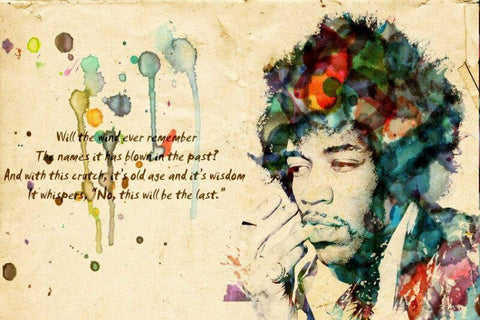 Graphic Art Poster - Jimi Hendrix 2 - Tallenge Music Collection - Large Art Prints by Joel Jerry