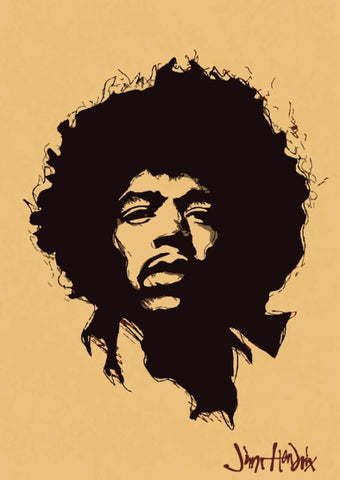 Graphic Art Poster - Jimi Hendrix 3 - Tallenge Music Collection - Large Art Prints by Joel Jerry