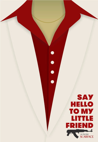 Graphic Art Poster - Scarface - Say Hello To My Little Friend - Hollywood Collection - Posters