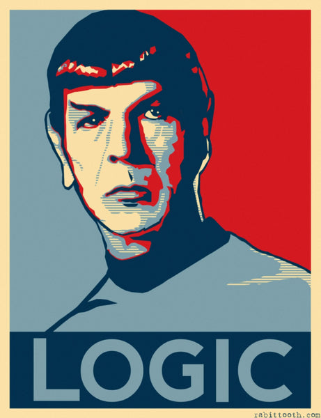 Graphic Art Poster - Star Trek - Spock Logic - Hollywood Collection - Framed Prints