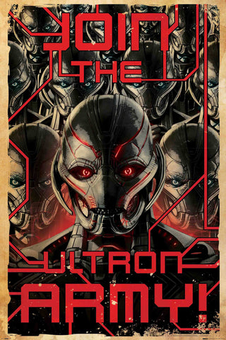 Graphic Art Poster - Ultron Army - Hollywood Collection by Bethany Morrison