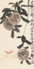 Grasshopper And Chestnuts - Qi Baishi - Modern Gongbi Chinese Painting - Canvas Prints