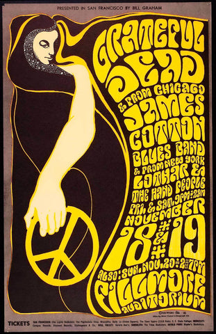 Grateful Dead  - Fillmore - Vintage Music Concert Poster - Posters by Jacob George