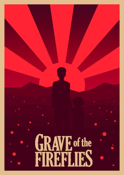 Grave Of The Fireflies - Studio Ghibli - Japanaese Animated Movie Fan Art Poster - Large Art Prints