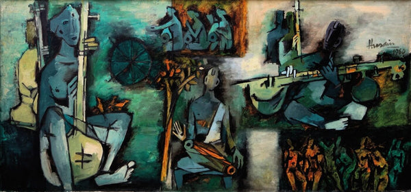 Green Song - (Ragamala Series) - Framed Prints