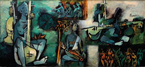 Green Song - (Ragamala Series) by M F Husain