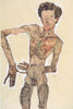 Grimassierendes Aktselbstbildnis (Nude Self-Portrait, Grimacing) - Framed Prints