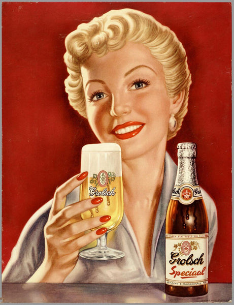 Grolsch Beer Vintage Advertising Poster - Home Bar Wall Decor Poster Art Beer Lover Gift - Framed Prints