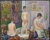 Group of Three Models (Les Poseuses, Ensemble) - Georges Seurat 1888 - Figurative Post Impressionist Pointillism Painting - Canvas Prints