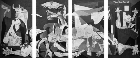 Guernica - Art Panels - Set Of 4 (10 x 18 inches) Each by Pablo Picasso