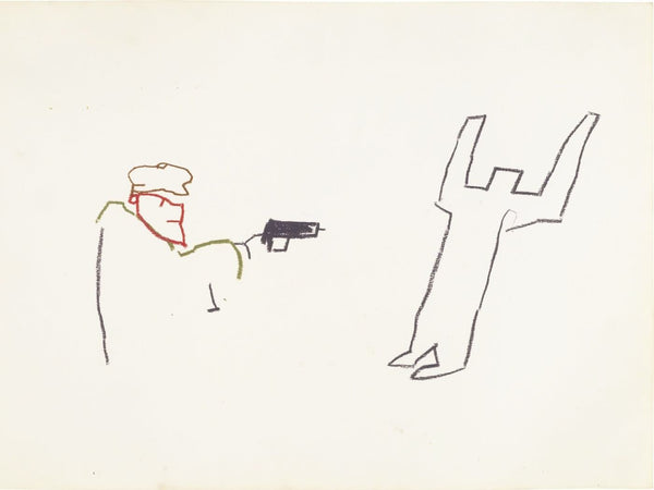 Gun (Hands Up, Don't Shoot) - Jean-Michel Basquiat - Art Prints