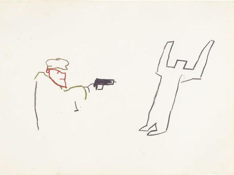 Gun (Hands Up, Don't Shoot) - Jean-Michel Basquiat - Posters
