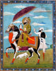 Guru Gobind Singh On Horseback - Punjab Plains mid-19th Century -  Vintage Indian Sikh Art Painting - Canvas Prints