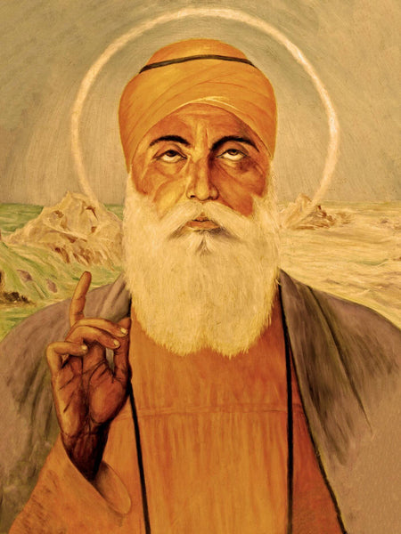 Guru Nanak Dev Ji Painting - Sepia - Canvas Prints