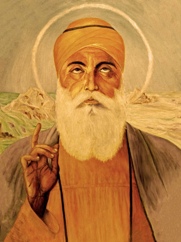 Guru Nanak Dev Ji Painting - Sepia - Posters