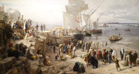 Jaffa, Recruiting of Turkish Soldiers in Palestine - Framed Prints by Gustav Bauernfeind