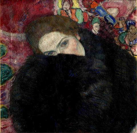 Lady With A Muff by Gustav Klimt
