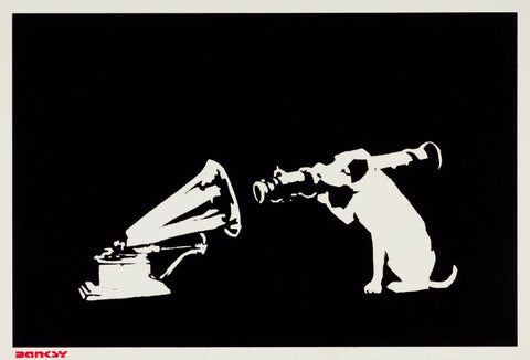 HMV (His Masters Voice) Rocket Dog - Banksy - Graffiti Street Pop Art Painting Poster - Large Art Prints by Banksy