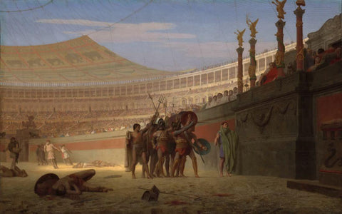 Hail Caesar - Jean-Leon Gerome - Orientalism Art Painting by Jean Leon Gerome