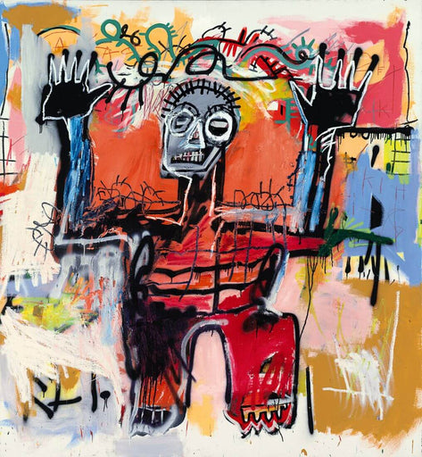 アート・デザイン・音楽 BASQUIAT JEAN-MICHEL Hands Up - Jean-Michael Basquiat - Neo Expressionist Painting by