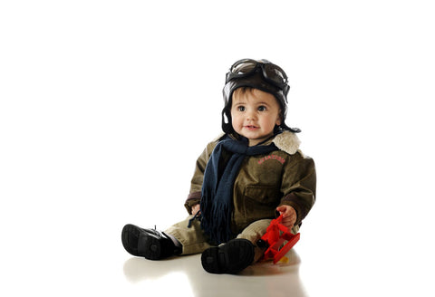 Handsome Cute Baby Who Wants To Grow Up And Fly Planes - Art Prints by Sina