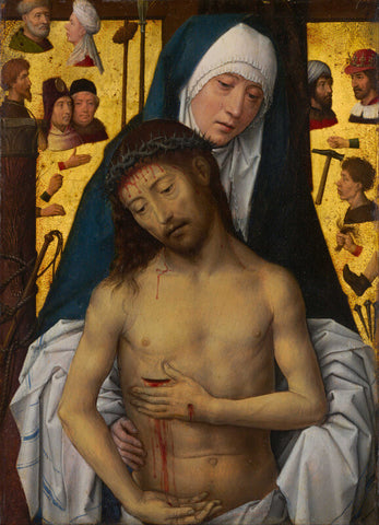 The Man Of Sorrows In The Arms Of The Virgin by Hans Memling