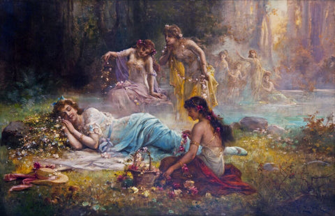 A Dream In The Forest - Hans Zatzka - Canvas Prints by Hans Zatzka