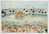 Harmandir Sahib (Golden Temple) Amritsar, Punjab, India - Bishan Singh Musavar Ambaratsr Ji - Vintage 1860 Indian Sikh Art - Framed Prints