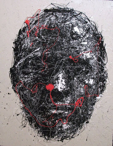 Face - Red - Art Prints