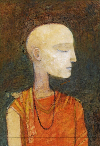 Head Of A Young Monk by Ganesh Pyne