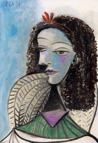 Head of a Women (Tête de femme) 1970 – Pablo Picasso Painting by Pablo Picasso