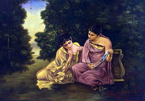 The First Sight - Hemendranath Mazumdar - Indian Masters Painting - Large Art Prints