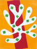 White Alga on Orange and Red Background (Algue blanche sur fond orange et rouge) – Henri Matisse - Cutouts Lithograph Art Print - Canvas Prints