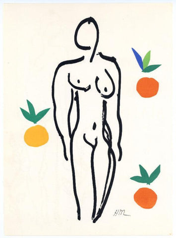 Nu Aux Oranges - Large Art Prints by Henri Matisse
