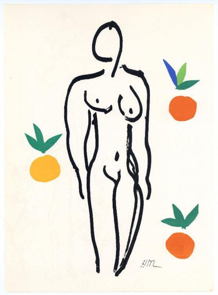 Nu Aux Oranges - Canvas Prints