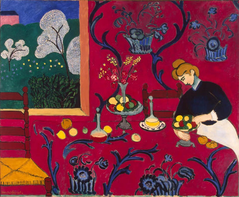 The Dessert: Harmony in Red (The Red Room) [Le dessert: lharmonie en rouge (la salle rouge)] – Henri Matisse Painting by Henri Matisse