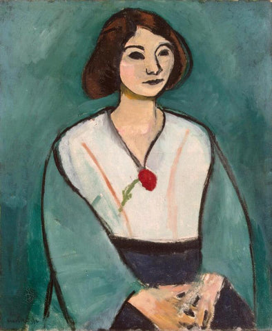 Woman In Green (Femme en vert) – Henri Matisse Painting by Henri Matisse
