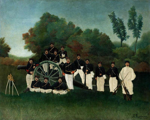 Artillerymen - Large Art Prints by Henri Rousseau