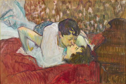 The Kiss by Henri de Toulouse-Lautrec