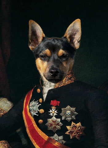Heroic Dog - Canine Portrait - Large Art Prints