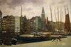 At Damrak in Amsterdam II (Bei Damrak in Amsterdam II)- George Breitner - Dutch Impressionist Painting - Framed Prints