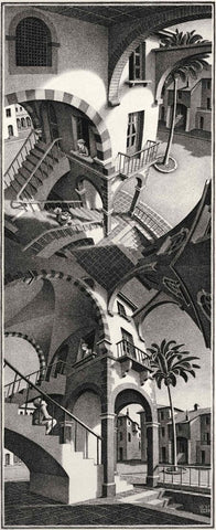 High And Low - M C Escher - Posters