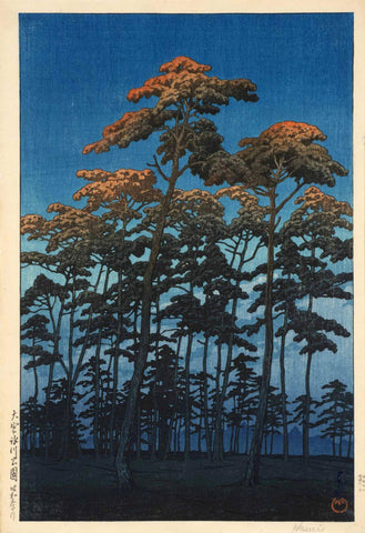 Hikawa Park Omiya - Kawase Hasui - Japanese Woodblock Ukiyo-e Art Painting Print - Framed Prints
