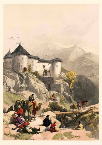 Hill Fort of Gulab Singh, Punjab - Charles Stewart Hardinge - Vintage Orientalist Painting of India - Posters by Charles Stewart Hardinge