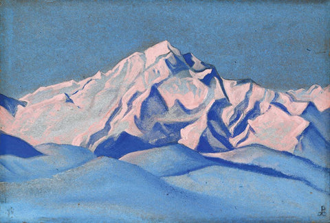 Himalaya (1945) - Nicholas Roerich Painting – Landscape Art by Nicholas Roerich
