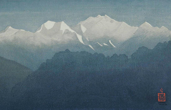 Himalayan Landscape (Darjeeling) - Gaganendranath Tagore - Indian Art Painting - Framed Prints