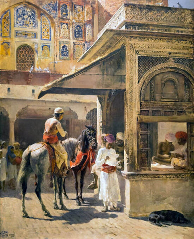 Hindu Merchants - Edwin Lord Weeks - Orientalist Art Painting by Edwin Lord Weeks