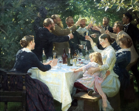 Hip, Hip, Hurrah! - Large Art Prints by P. S. Krøyer