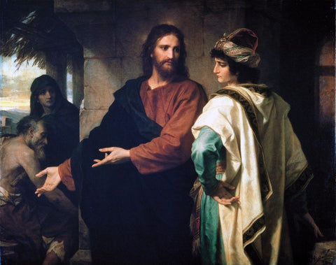 Christ and the Rich Young Ruler - Large Art Prints