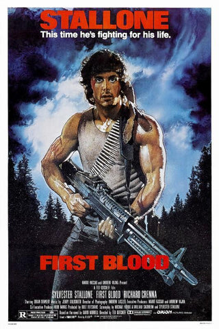 Hollywood Movie Poster - First Blood - Large Art Prints by Joel Jerry